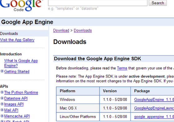 google app engine sdk install pyhion on mac